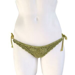 🔃Green Crochet String Bikini Swimsuit Bottom